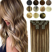 Load image into Gallery viewer, 14-22&quot; Clip In Brazilian Human Hair Extensions 120g 7pcs Set Wig Store
