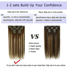 Load image into Gallery viewer, 14-22&quot; Clip In Brazilian Human Hair Extensions 120g 7pcs Set Wig Store
