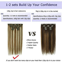 Load image into Gallery viewer, 14-22&quot; Clip In Brazilian Human Hair Extensions 120g 7pcs Set Wig Store
