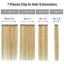 Load image into Gallery viewer, 14-22&quot; Clip In Brazilian Human Hair Extensions 120g 7pcs Set Wig Store
