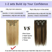 Load image into Gallery viewer, 14-22&quot; Clip In Brazilian Human Hair Extensions 120g 7pcs Set Wig Store
