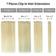 Load image into Gallery viewer, 14-22&quot; Clip In Brazilian Human Hair Extensions 120g 7pcs Set Wig Store
