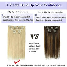 Load image into Gallery viewer, 14-22&quot; Clip In Brazilian Human Hair Extensions 120g 7pcs Set Wig Store
