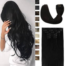 Load image into Gallery viewer, 14-22&quot; Clip In Brazilian Human Hair Extensions 120g 7pcs Set Wig Store
