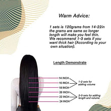 Load image into Gallery viewer, 14-22&quot; Clip In Brazilian Human Hair Extensions 120g 7pcs Set Wig Store
