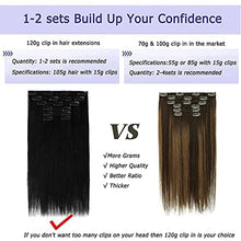 Load image into Gallery viewer, 14-22&quot; Clip In Brazilian Human Hair Extensions 120g 7pcs Set Wig Store
