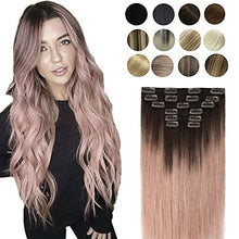 Load image into Gallery viewer, 14-22&quot; Clip In Brazilian Human Hair Extensions 120g 7pcs Set Wig Store
