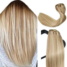 Load image into Gallery viewer, 15-22 inch Clip in Human Hair Extensions - 7pc Set Wig Store 
