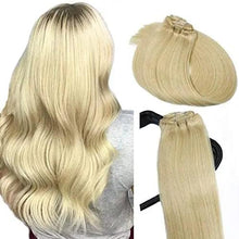 Load image into Gallery viewer, 15-22 inch Clip in Human Hair Extensions - 7pc Set Wig Store 
