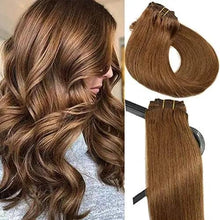 Load image into Gallery viewer, 15-22 inch Clip in Human Hair Extensions - 7pc Set Wig Store 
