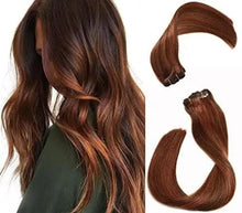 Load image into Gallery viewer, 15-22 inch Clip in Human Hair Extensions - 7pc Set Wig Store 
