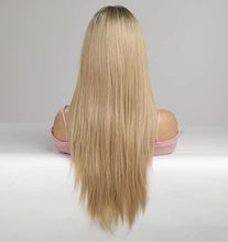 Load image into Gallery viewer, 12 inch Light Brown Loose Curly Lace Front Wig with Middle Part Wig Store
