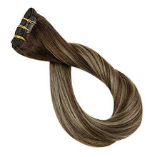 Load image into Gallery viewer, Real Human Hair Extension Clip Ins 120 Grams 7 Pcs Hair Extensions Wig Store
