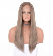 Load image into Gallery viewer, 12 inch Light Brown Loose Curly Lace Front Wig with Middle Part
