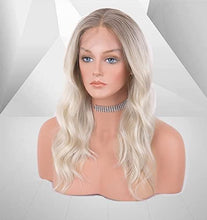 Load image into Gallery viewer, 12 inch Light Brown Loose Curly Lace Front Wig with Middle Part
