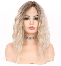 Load image into Gallery viewer, 12 inch Light Brown Loose Curly Lace Front Wig with Middle Part Wig Store
