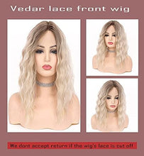 Load image into Gallery viewer, 12 inch Light Brown Loose Curly Lace Front Wig with Middle Part Wig Store
