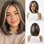 Load image into Gallery viewer, Straight Bob Wig Synthetic Middle Part Shoulder Length 12 Inch
