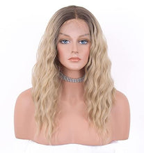 Load image into Gallery viewer, 12 inch Light Brown Loose Curly Lace Front Wig with Middle Part Wig Store
