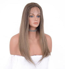 Load image into Gallery viewer, 12 inch Light Brown Loose Curly Lace Front Wig with Middle Part Wig Store

