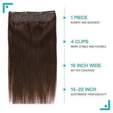 Load image into Gallery viewer, 14 inch Chocolate Brown Invisible Fish Line Hair Extension
