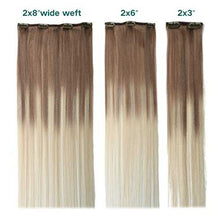 Load image into Gallery viewer, Double Weft Clip in Hair Extensions Human Hair Clip in Hair Extensions Wig Store
