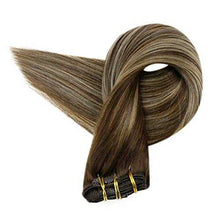 Load image into Gallery viewer, Real Human Hair Extension Clip Ins 120 Grams 7 Pcs Hair Extensions Wig Store
