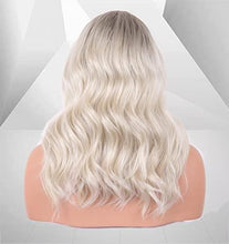 Load image into Gallery viewer, 12 inch Light Brown Loose Curly Lace Front Wig with Middle Part
