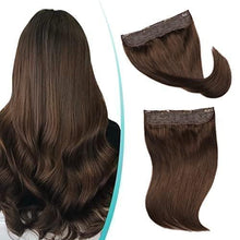 Load image into Gallery viewer, 14 inch Chocolate Brown Invisible Fish Line Hair Extension Wig Store All Products
