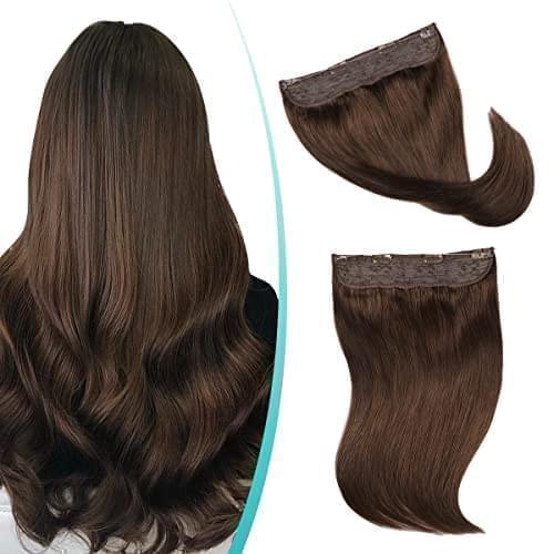 14 inch Chocolate Brown Invisible Fish Line Hair Extension Wig Store All Products