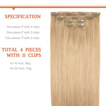 Load image into Gallery viewer, Silky Straight Clip in Remy Hair Extensions for Women
