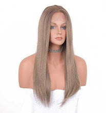 Load image into Gallery viewer, 12 inch Light Brown Loose Curly Lace Front Wig with Middle Part
