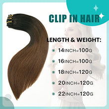 Load image into Gallery viewer, Double Weft Clip in Hair Extensions Human Hair
