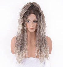 Load image into Gallery viewer, 12 inch Light Brown Loose Curly Lace Front Wig with Middle Part
