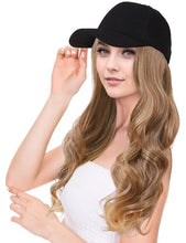 Load image into Gallery viewer, Baseball Cap With Synthetic Hair Long Wavy Wig Hairpiece
