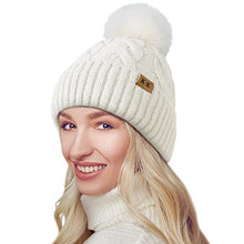 Load image into Gallery viewer, Fleece Knitted Winter Hat
