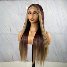 Load image into Gallery viewer, Brown Lace Front Wig with Blonde Highlights Wig Store 
