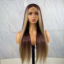 Load image into Gallery viewer, Brown Lace Front Wig with Blonde Highlights Wig Store 
