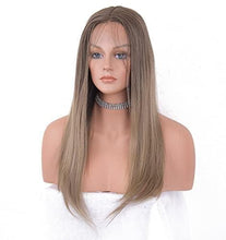 Load image into Gallery viewer, 12 inch Light Brown Loose Curly Lace Front Wig with Middle Part
