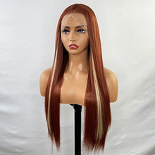 Load image into Gallery viewer, Brown Lace Front Wig with Blonde Highlights Wig Store 
