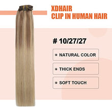 Load image into Gallery viewer, Silky Straight Human Hair Clip in Hair Extensions
