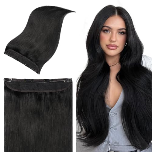 Halo hair extension with transparent wire Canada