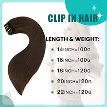 Load image into Gallery viewer, Double Weft Clip in Hair Extensions Human Hair
