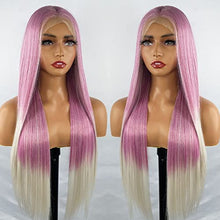 Load image into Gallery viewer, Brown Lace Front Wig with Blonde Highlights Wig Store 

