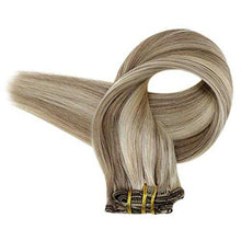 Load image into Gallery viewer, Real Human Hair Extension Clip Ins 120 Grams 7 Pcs Hair Extensions Wig Store
