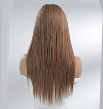 Load image into Gallery viewer, 12 inch Light Brown Loose Curly Lace Front Wig with Middle Part Wig Store
