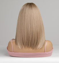 Load image into Gallery viewer, 12 inch Light Brown Loose Curly Lace Front Wig with Middle Part Wig Store
