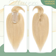 Load image into Gallery viewer, Clip in Hair Topper Human Hair with Silk Base Hairpiece
