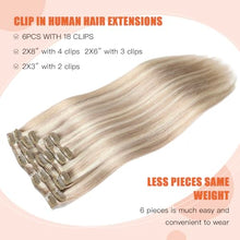 Load image into Gallery viewer, Silky Straight Clip in Remy Hair Extensions for Women
