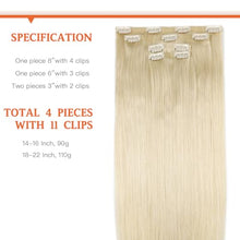Load image into Gallery viewer, Silky Straight Clip in Remy Hair Extensions for Women
